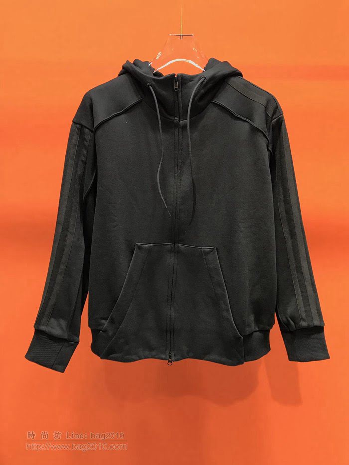 Y-3男裝 19/20FW新款衛衣 超厚高品質 男士連帽套頭黑色衛衣  tzy2281